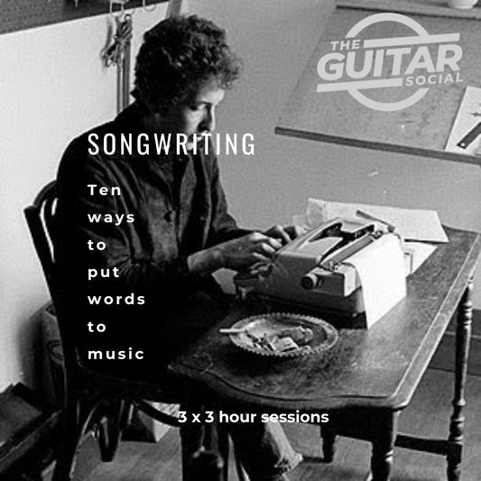 Songwriting Course -  10 ways to approach writing words and music - 3 sessions + recording studio